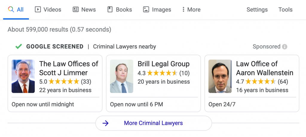 Google Local Service Ads for Lawyers