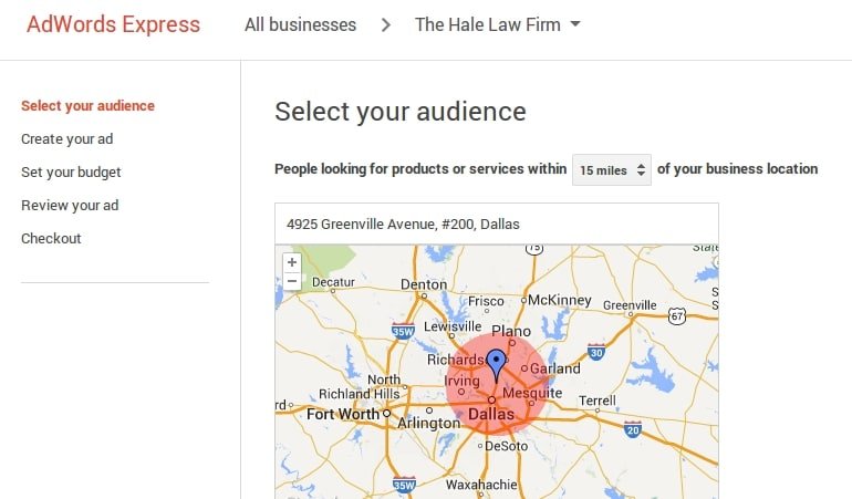 AdWords Express turns your Google+ Local profile into a paid advertisement. You to set a monthly budget; Google manages the placement and exposure.