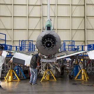 Jet Engine Installed on NASA’s X-59