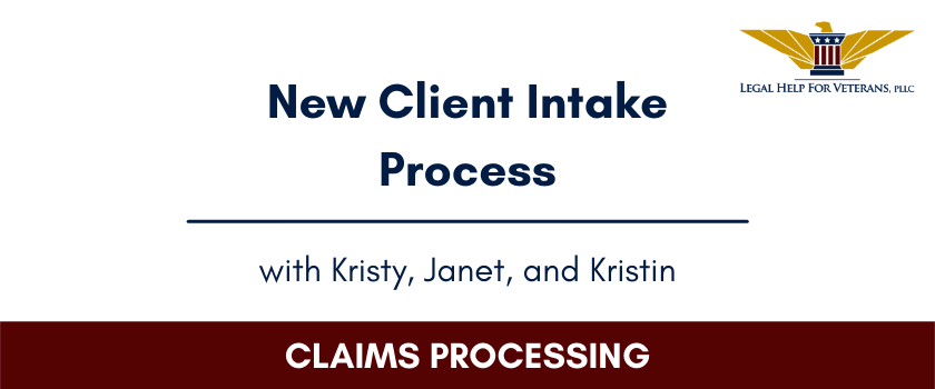 New Client Intake Process - Claims Processing