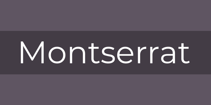 Montserrat google font