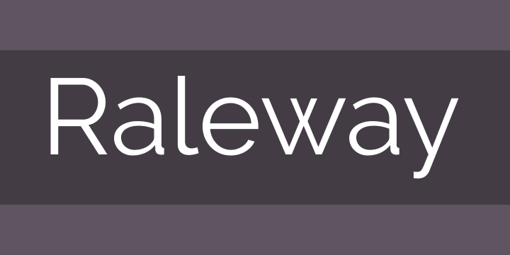 Raleway google font