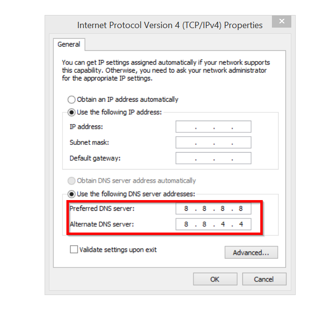 Fix DNS_PROBE_FINISHED_NXDOMAIN Error - Google DNS