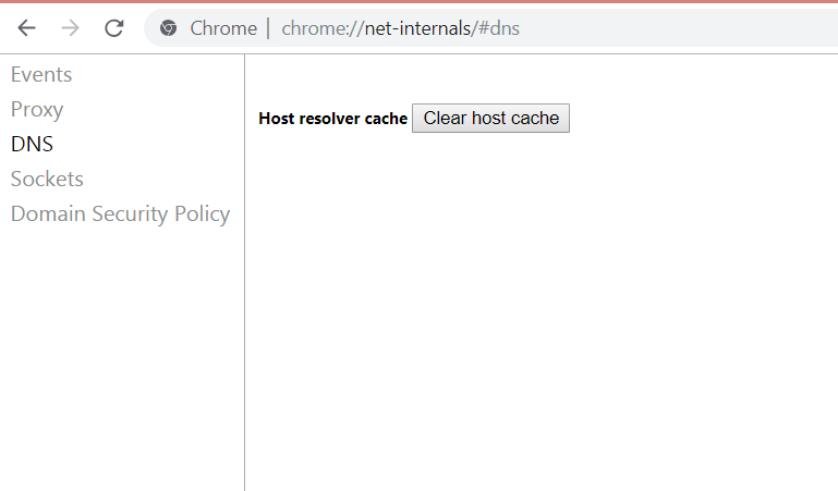 clear host cache FIX DNS_PROBE_FINISHED