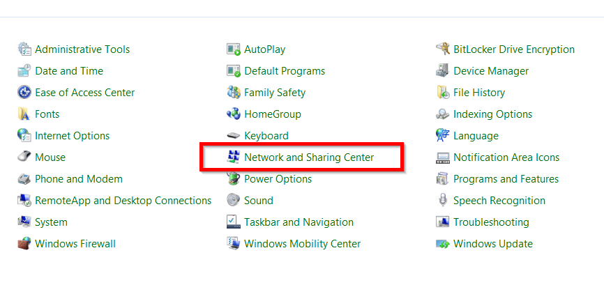 Fix DNS_PROBE_FINISHED_NXDOMAIN Error - network and sharing center