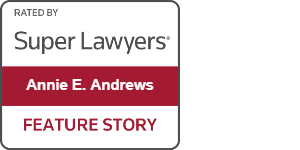Super Lawyers Annie Andrews Feature Story Badge