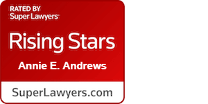 Super Lawyers Annie Andrews Rising Star Badge
