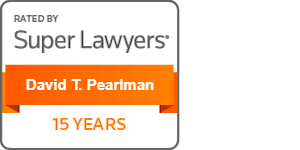 Super Lawyers David Pearlman 15 years Milestone badge