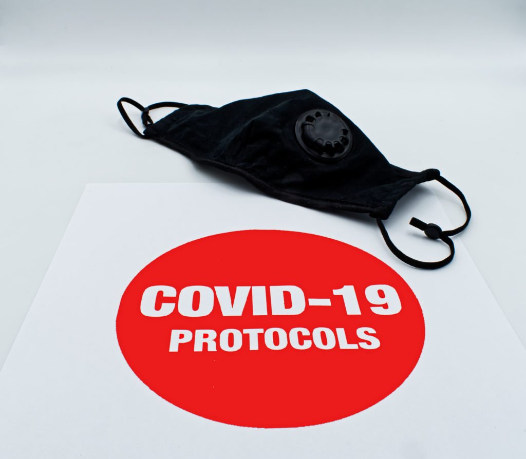 Covid-19 protocols. Concept of preventive measures covid-19