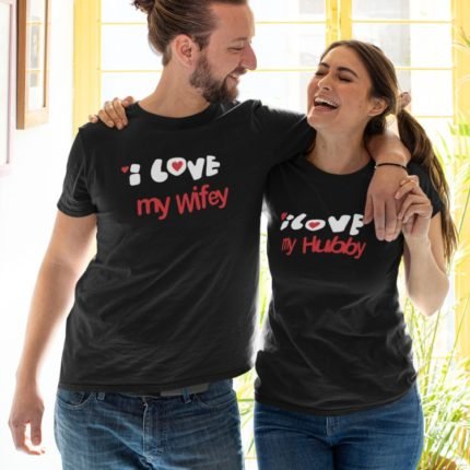 I Love Wifey Hubby Couple T-Shirt