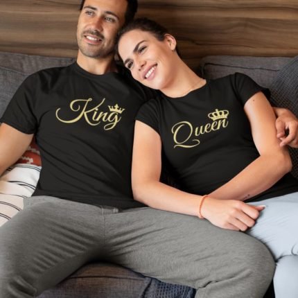 King Queen Couple T-shirts