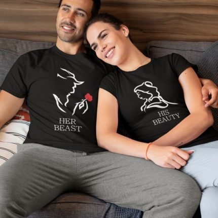 His Beauty Her Beast Couple T-Shirt