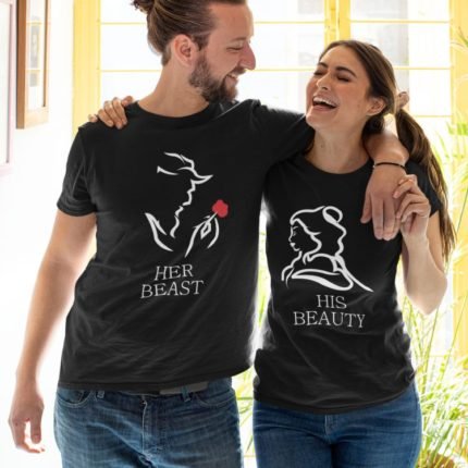 His Beauty Her Beast Couple T-Shirt