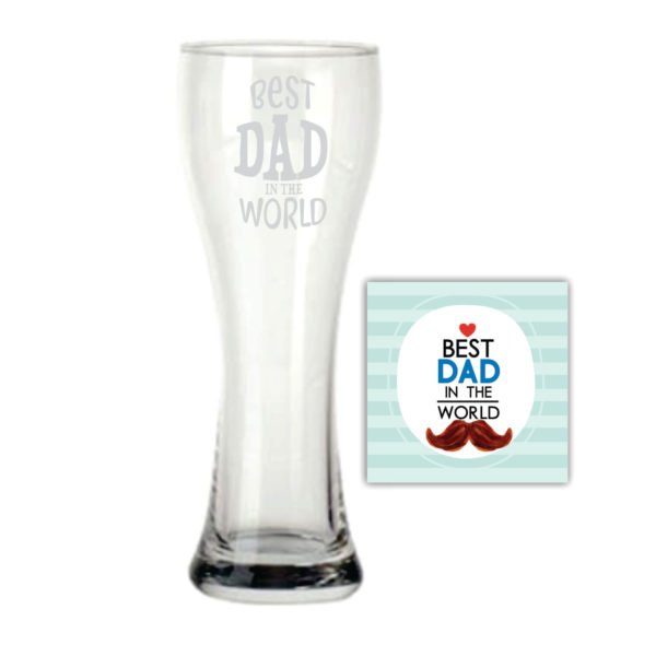 Best Dad in the World Beer Pilsner Glass
