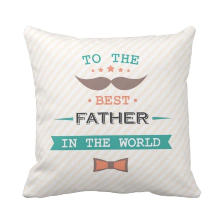Best Father In The World Printed Cushion Cover