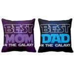 Best Mom Dad in the Galaxy Cushion Cover Set of 2
