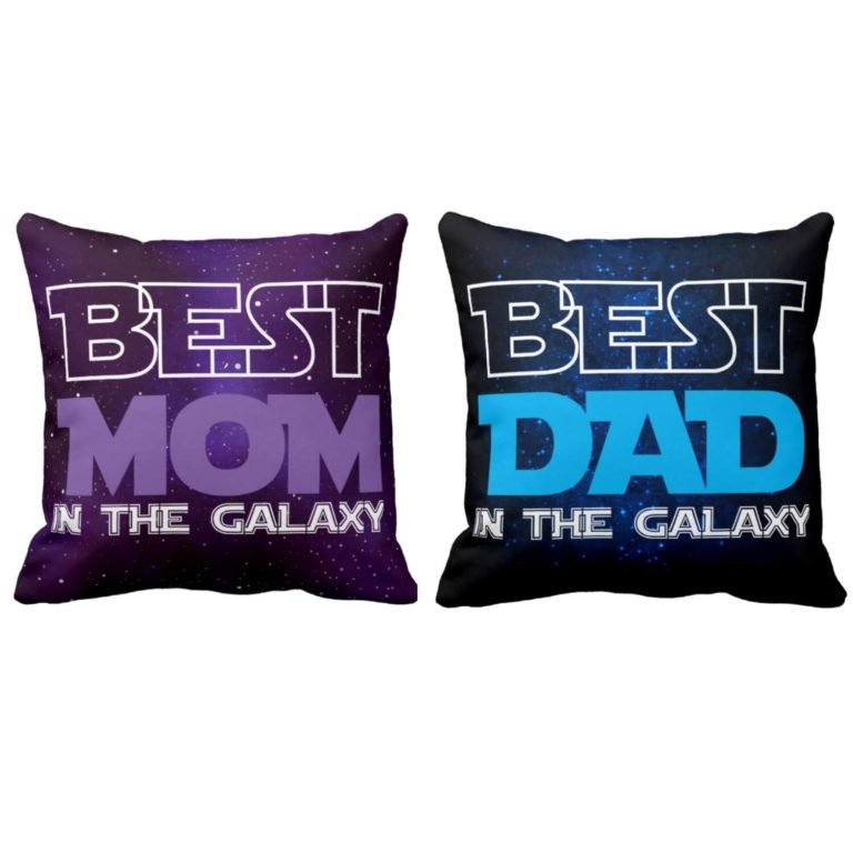 Best Mom Dad in the Galaxy Cushion Cover Set of 2