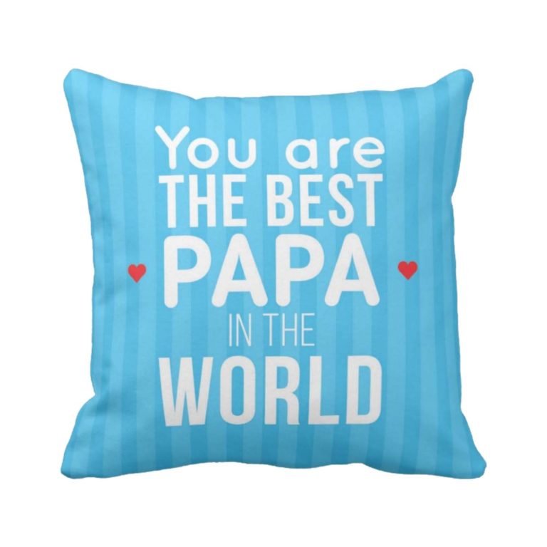 Best Papa In The World Printed Cushion Cover