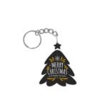 Chalkboard Merry Christmas and Happy New Year Ornament keychain