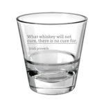 Cure With Whiskey Engraved Whiskey Glass