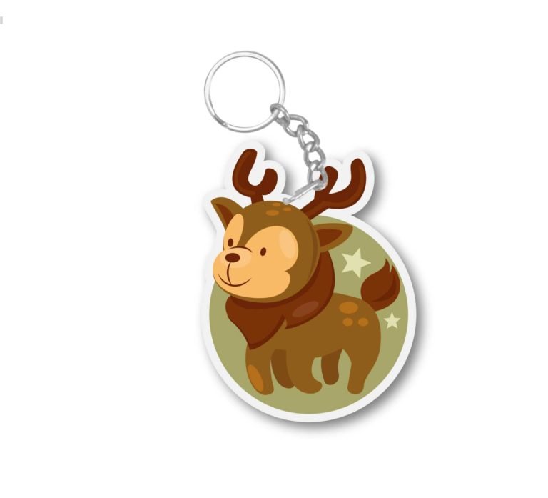 Cute Reindeer Christmas keychain