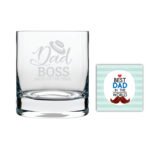 Funny Dad Boss Whiskey Glass