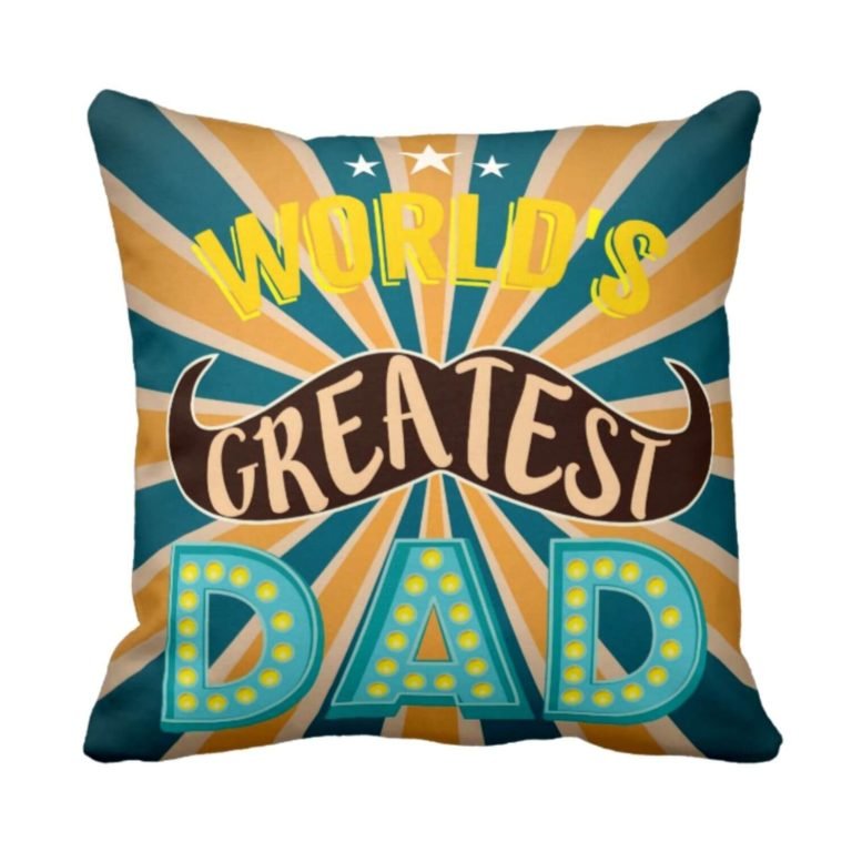 Glitzy Worlds Greatest Dad Cushion Cover