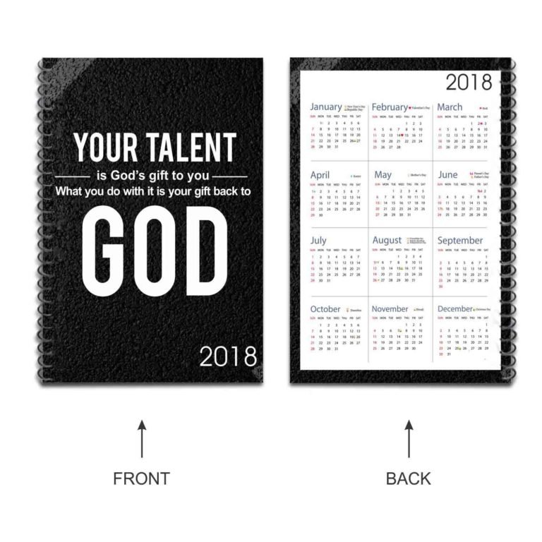 God Gifts Talent Motivational Notepad Diary