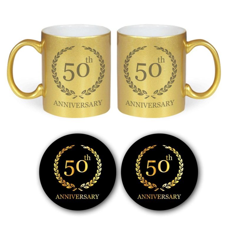 Golden Jubilee 50th Anniversary Couple Coffee Mugs