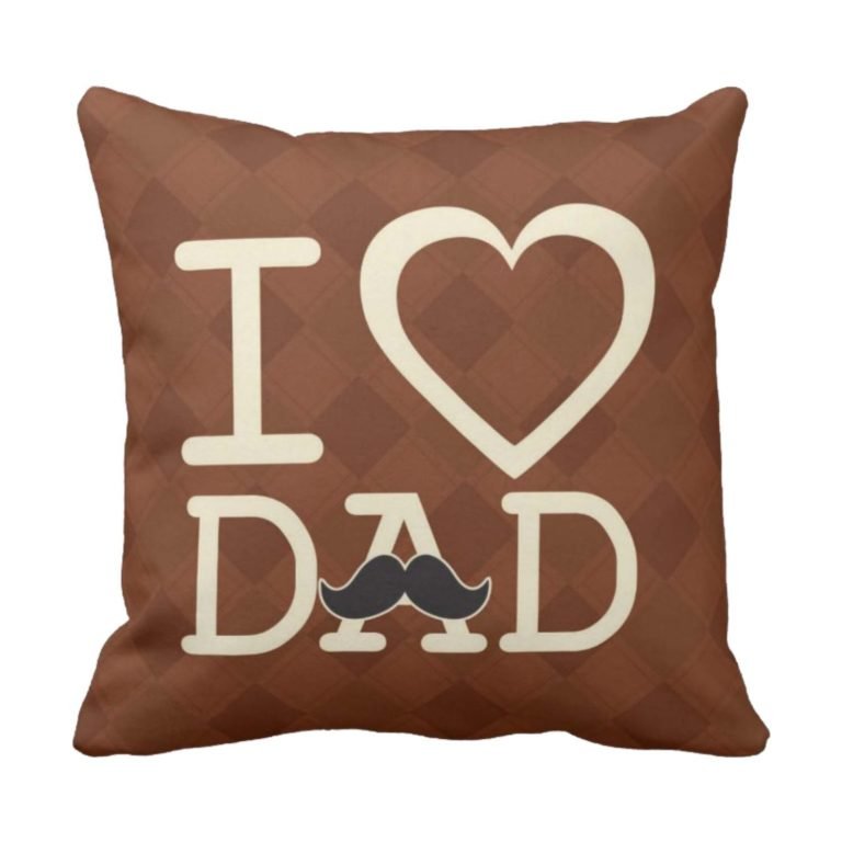 I Love Dad Printed Cushion Cover