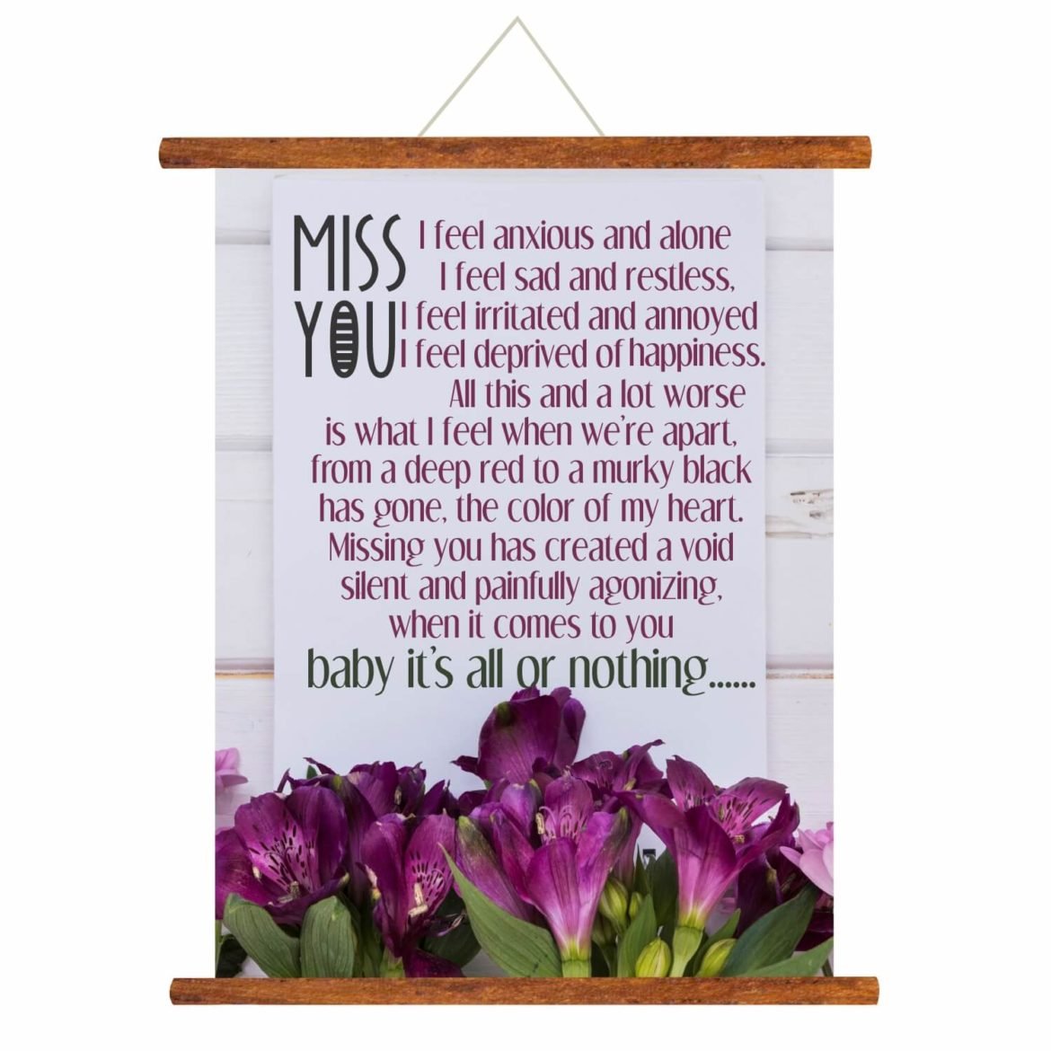 I Miss You Scroll Greeting Card GC0177