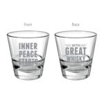 Inner Peace With Great Whiskey Engraved Whiskey Glass