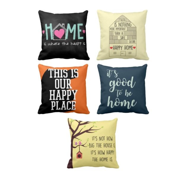 Its Good to Be Home Printed Cushion Cover Set of 5