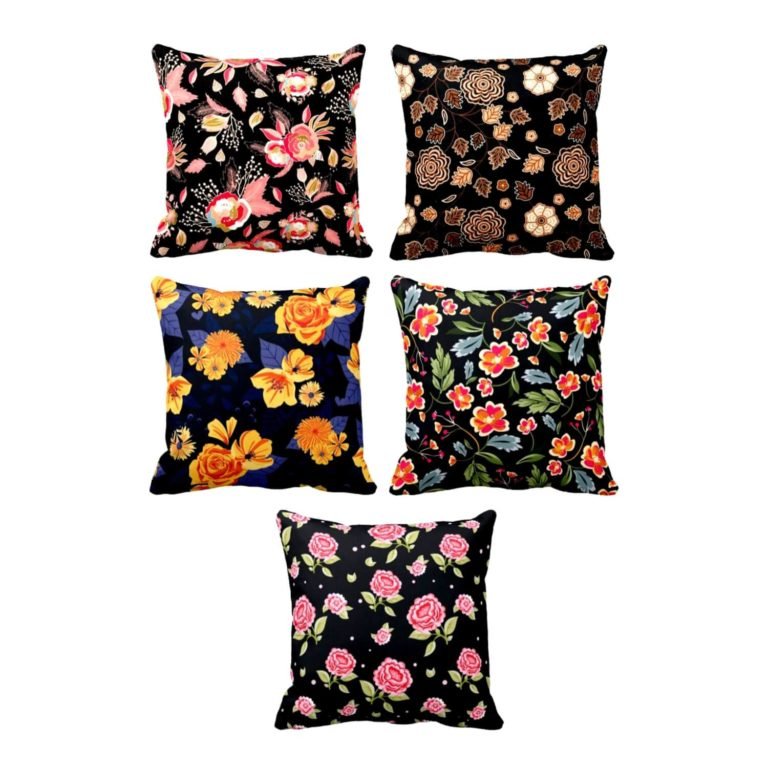 Appealing Floral Flowers Cushion Cover Set of 5
