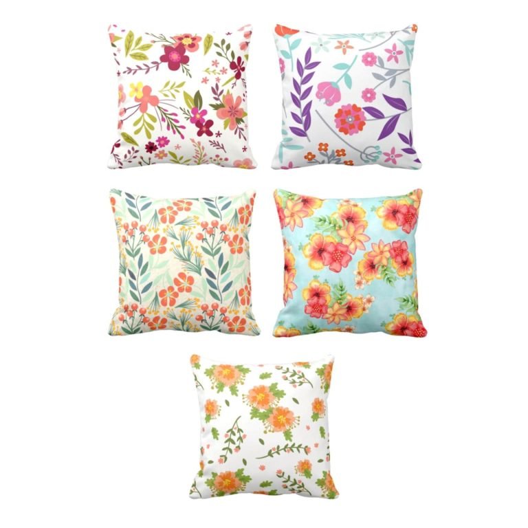 Marvelous Floral Flowers Cushion Cover Set of 5