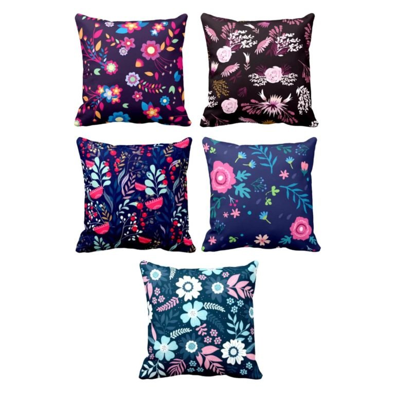 Adorable Bewitching Floral Flowers Cushion Cover Set of 5