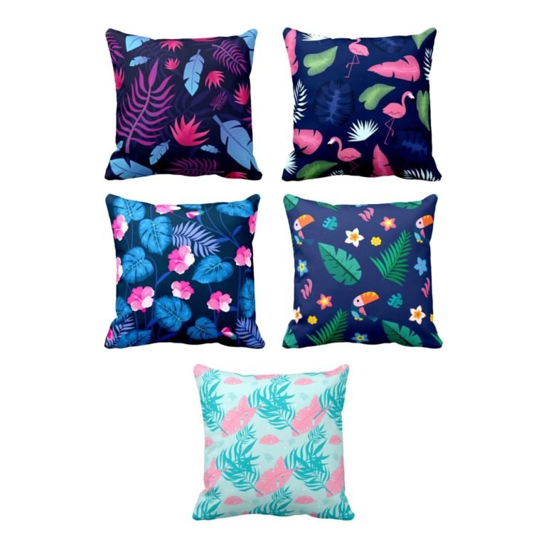 Enticing Floral Flowers Cushion Cover Set of 5
