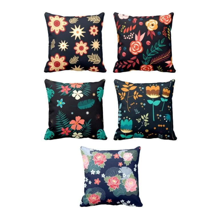 Fetching Floral Flowers Cushion Cover Set of 5