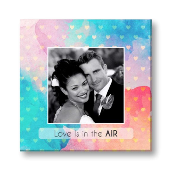 Personalized Love is in The Air Photo Canvas Frame