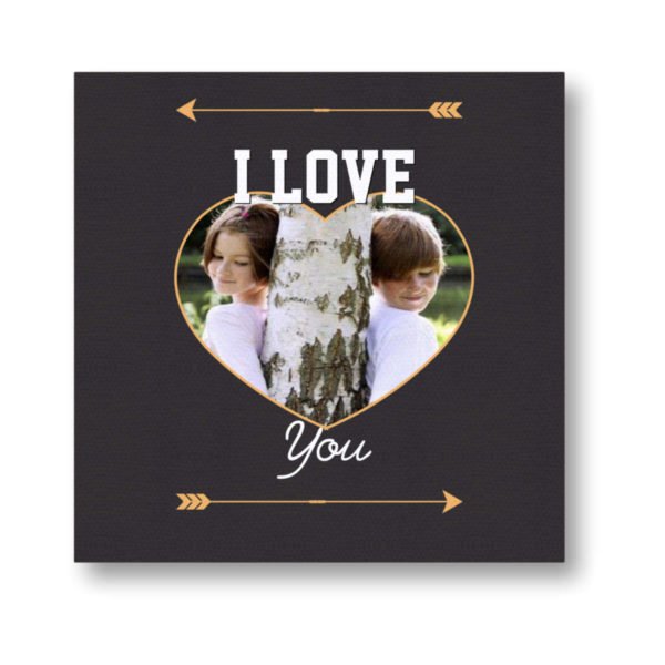 Personalized I Love You Photo Canvas Frame