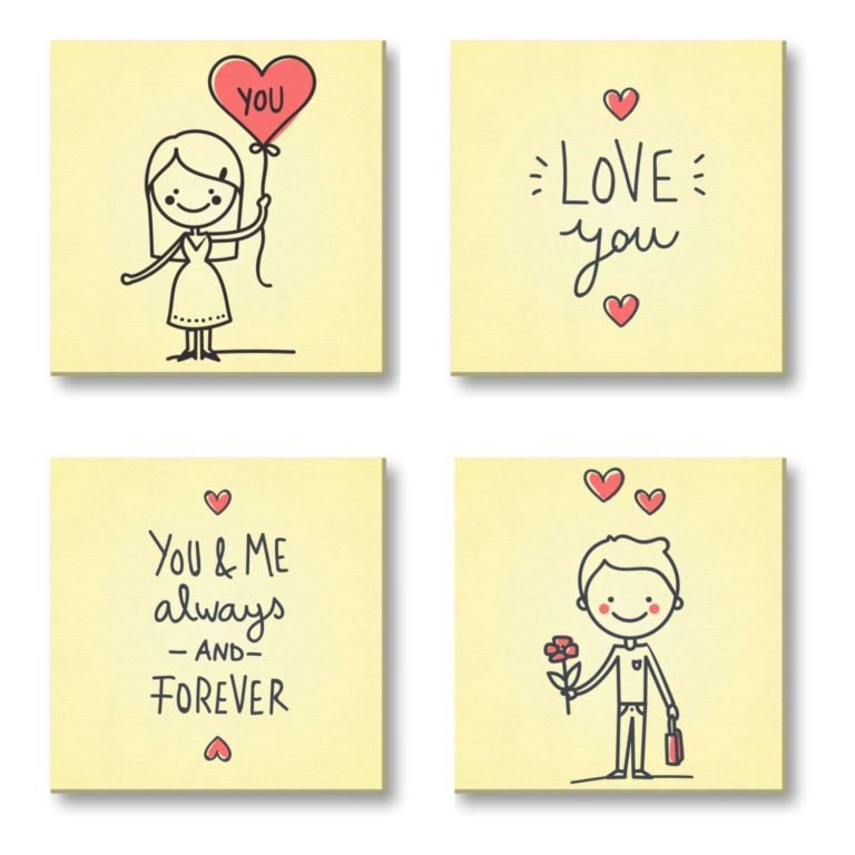 You and Me Always and Forever Painting Canvas Frame set of 4