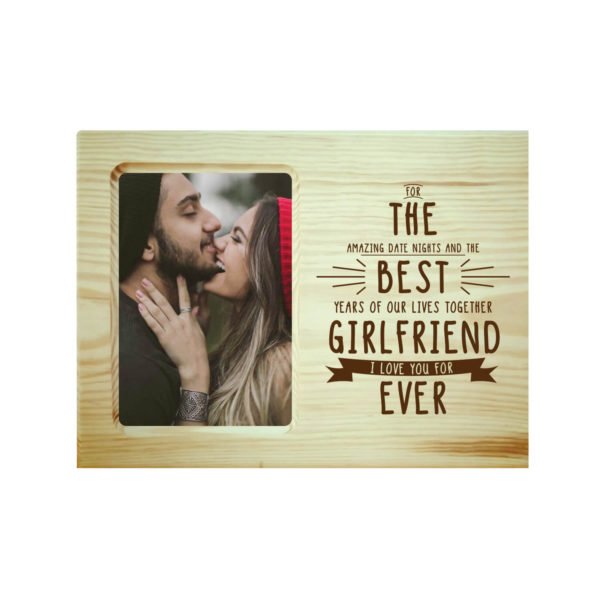 The Best Girlfriend Ever Engraved Photo Frame