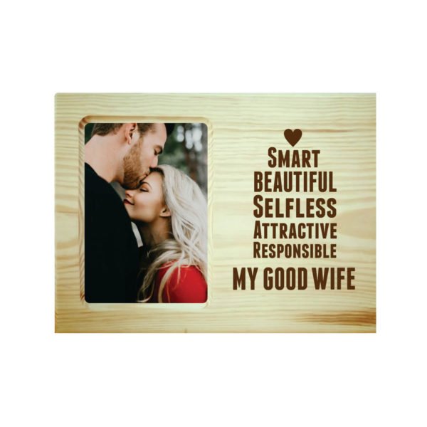 Beautiful Good Wife Engraved Photo Frame