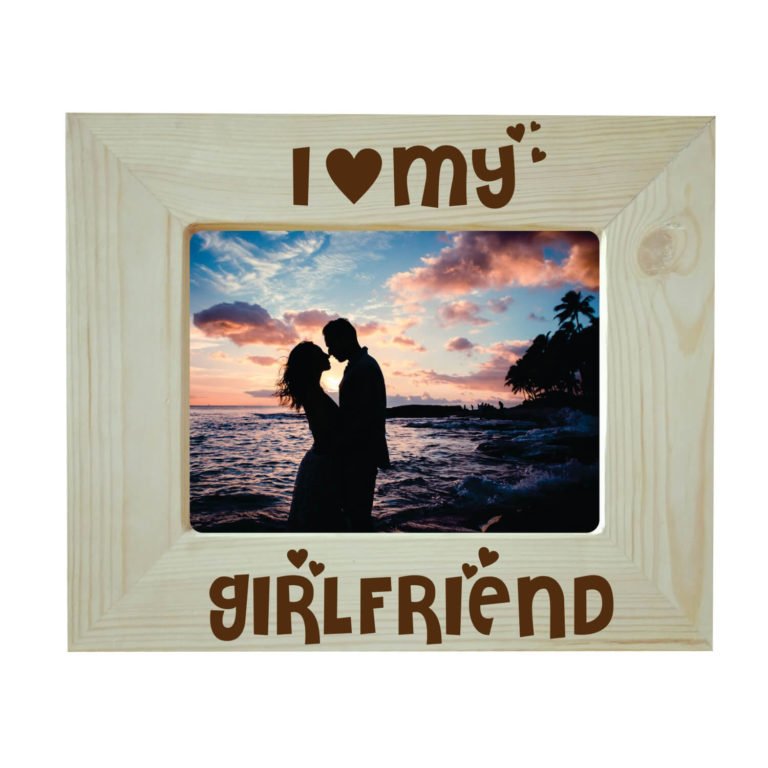 I Love My Girlfriend Engraved Photo Frame