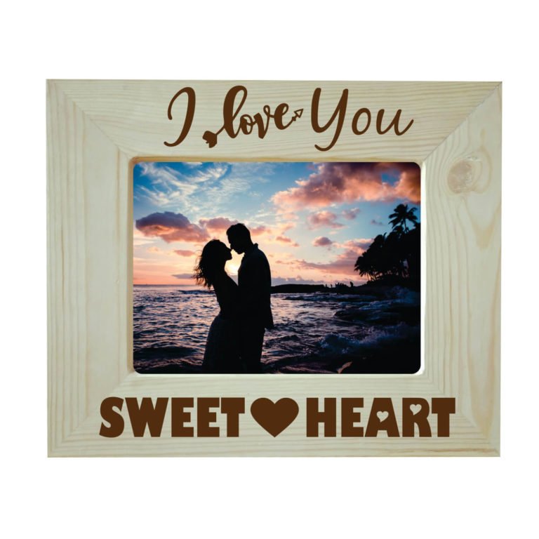 I Love You Sweatheart Engraved Photo Frame
