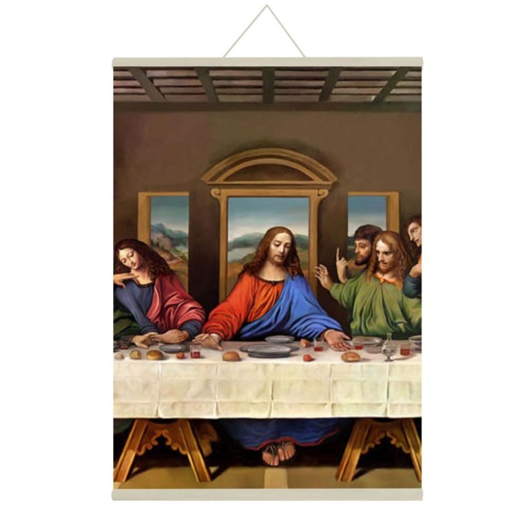 Last Supper Lord Jesus Christ Canvas Scroll
