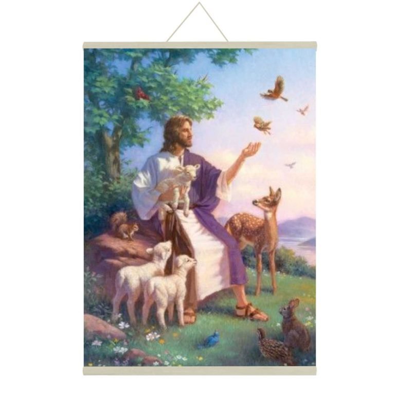 Caring Lord Jesus Canvas Scroll
