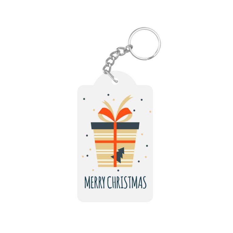 Merry Christmas Gift Box keychain