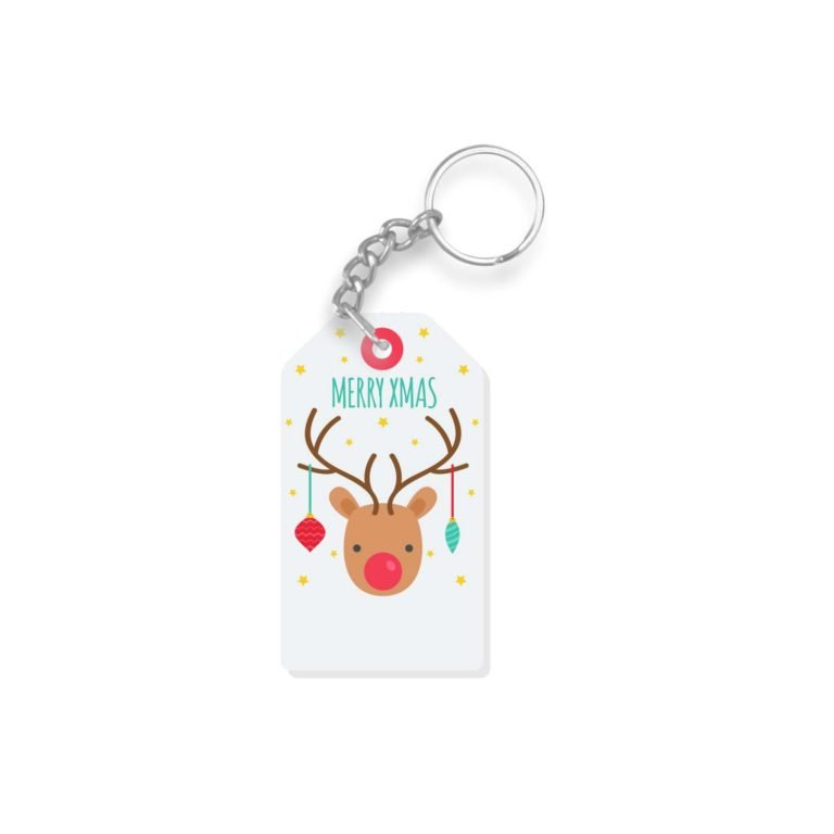 Merry Christmas Reindeer keychain