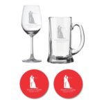 Personalized Just Married Couple Wine Beer Glasses